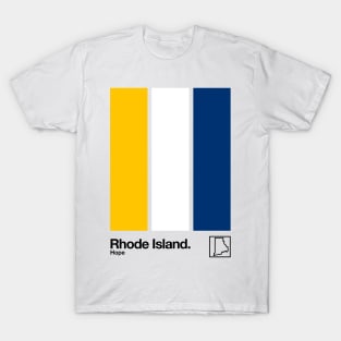 Rhode Island // Original Minimalist Artwork Poster Design T-Shirt